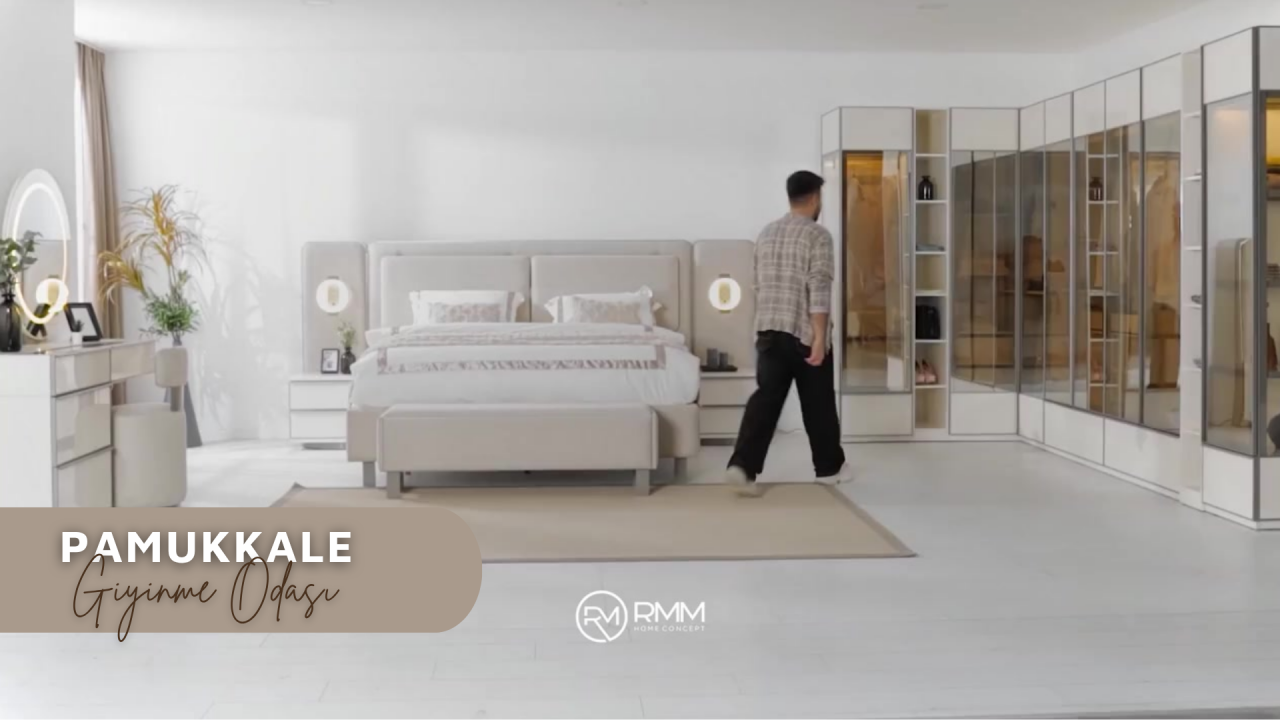 Pamukkale Yatak Odası Takımı: Modüler Gardırop ve Giyinme Odası Çözümleri