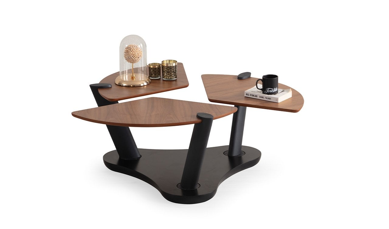 Picasso Orta Sehpa | Ceviz & Siyah