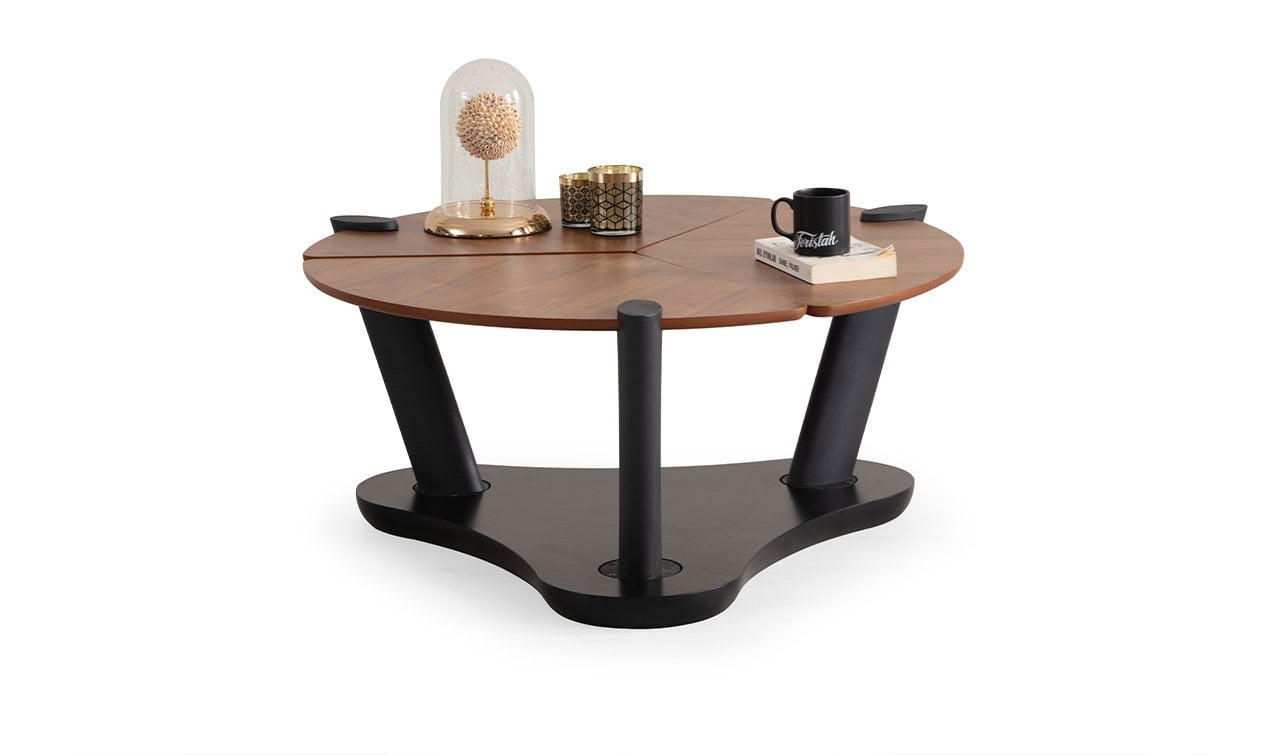 Picasso Orta Sehpa | Ceviz & Siyah