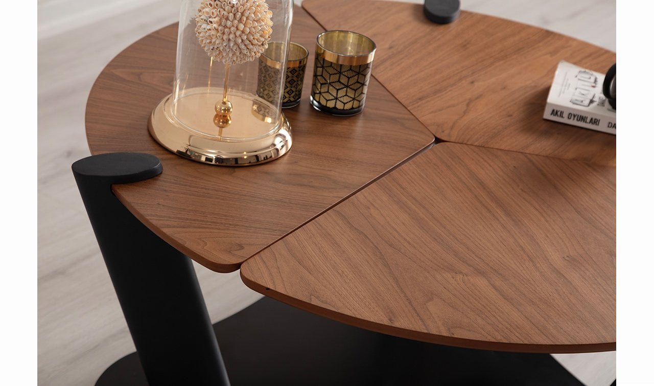 Picasso Orta Sehpa | Ceviz & Siyah