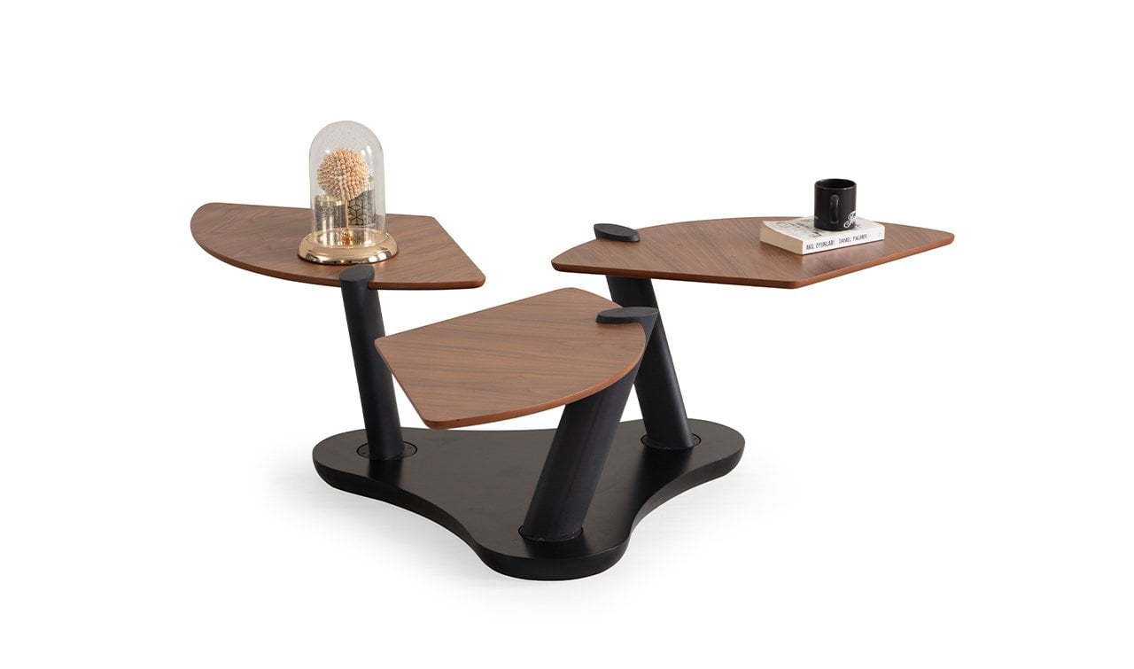 Picasso Orta Sehpa | Ceviz & Siyah