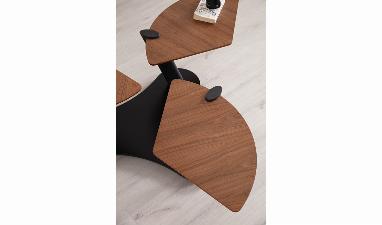 Picasso Orta Sehpa | Ceviz & Siyah