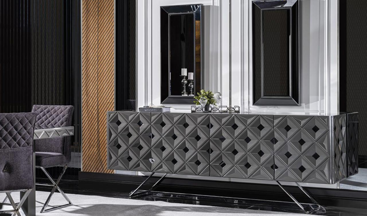 Viona Gri Yemek Odası Takımı