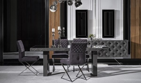 Viona Gri Yemek Odası Takımı