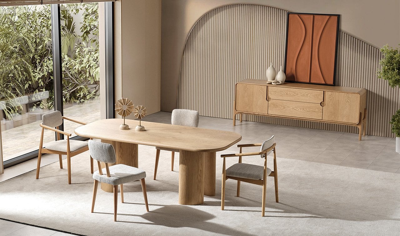 Oslo Yemek Odası Takımı | Meşe