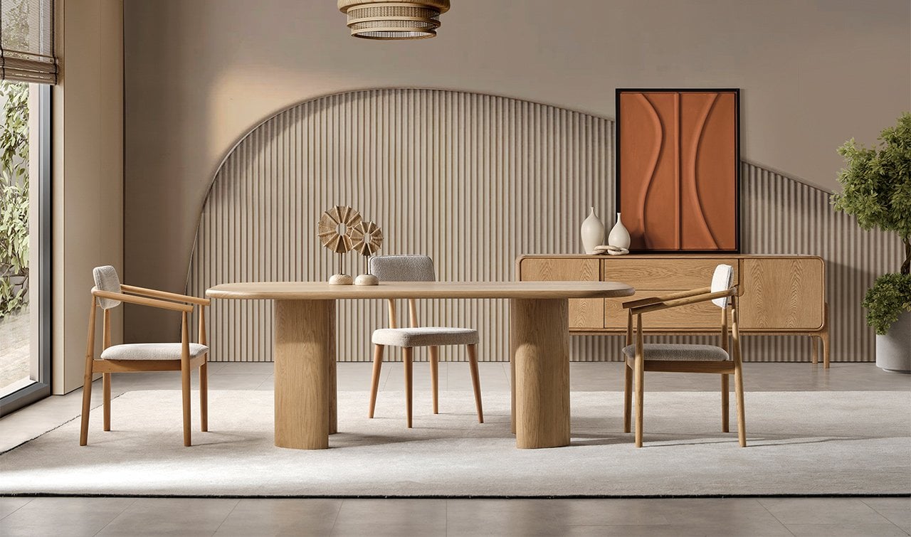 Oslo Yemek Odası Takımı | Meşe