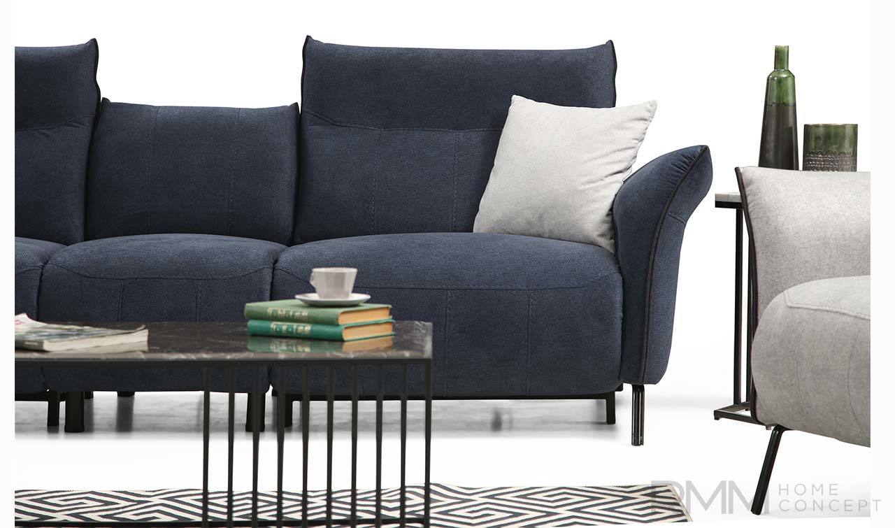 Mozart Müzik Sistemli Koltuk Takımı (Antresit - Açık Gri)