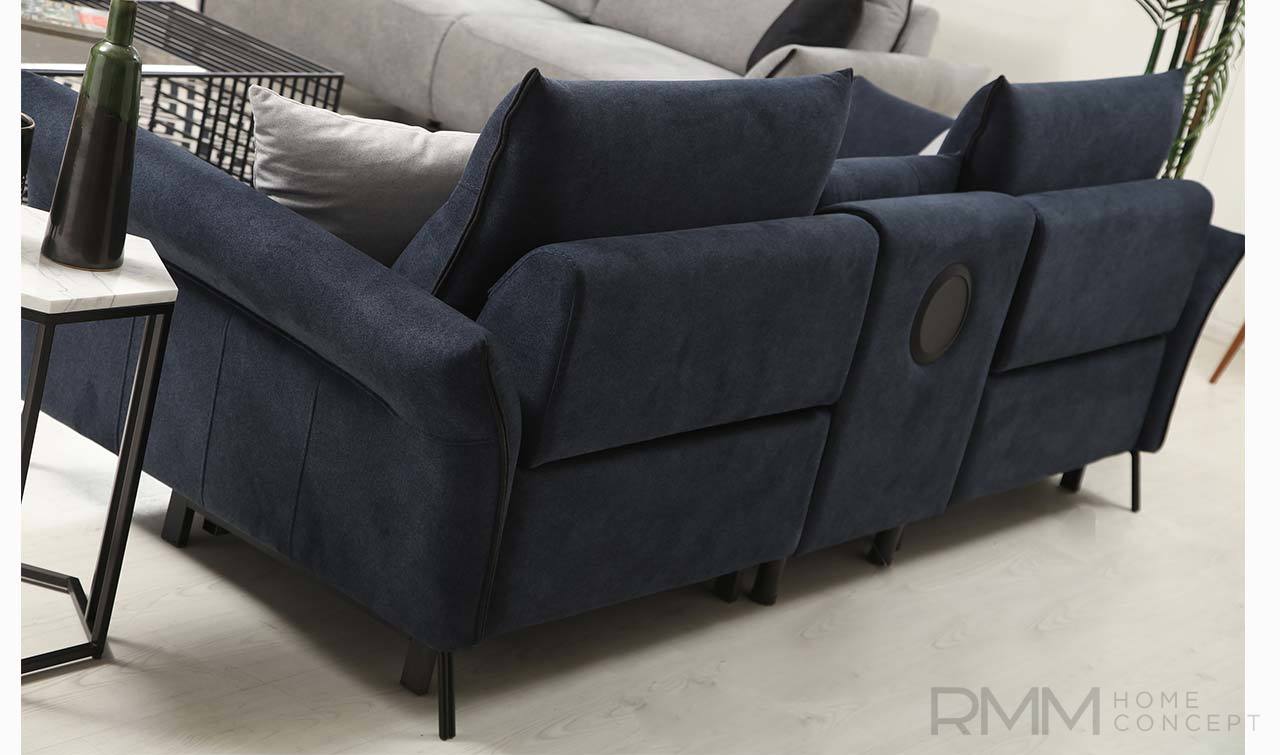 Mozart Müzik Sistemli Koltuk Takımı (Antresit - Açık Gri)