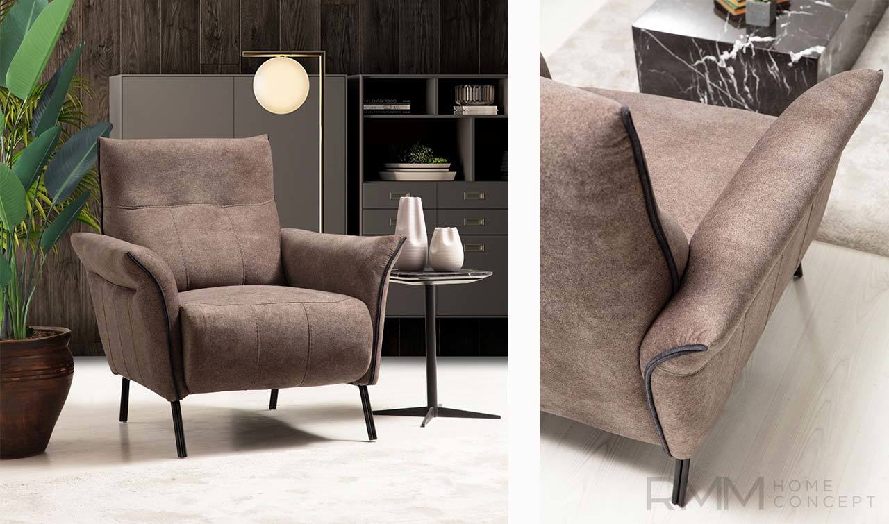 Mozart Müzik Sistemli Koltuk Takımı - Kahve