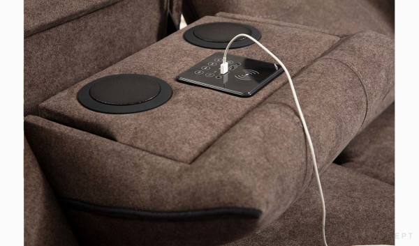 Mozart Müzik Sistemli Koltuk Takımı - Kahve