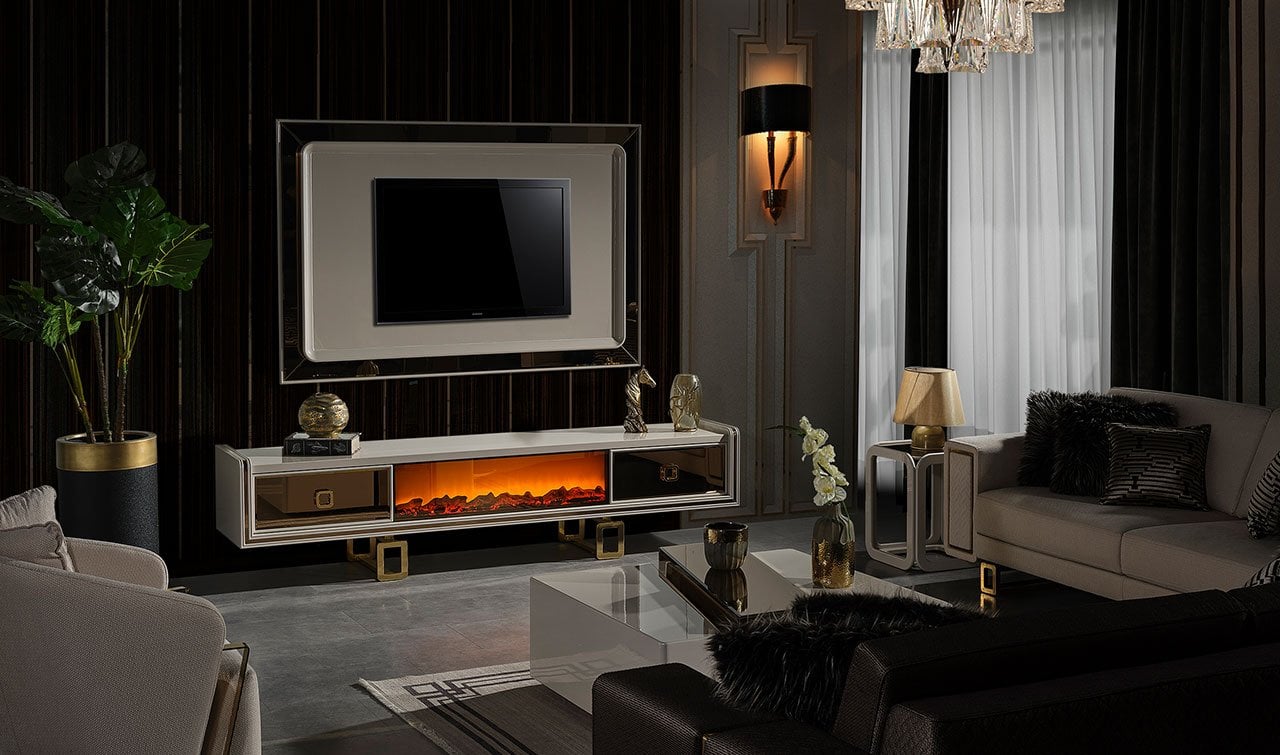 Class Şömineli Tv Ünitesi