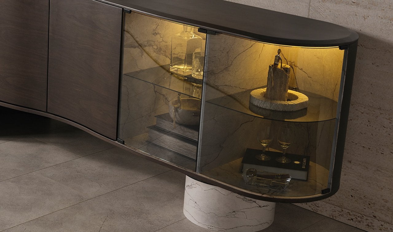 Tesla Ceviz Yemek Odası Takımı