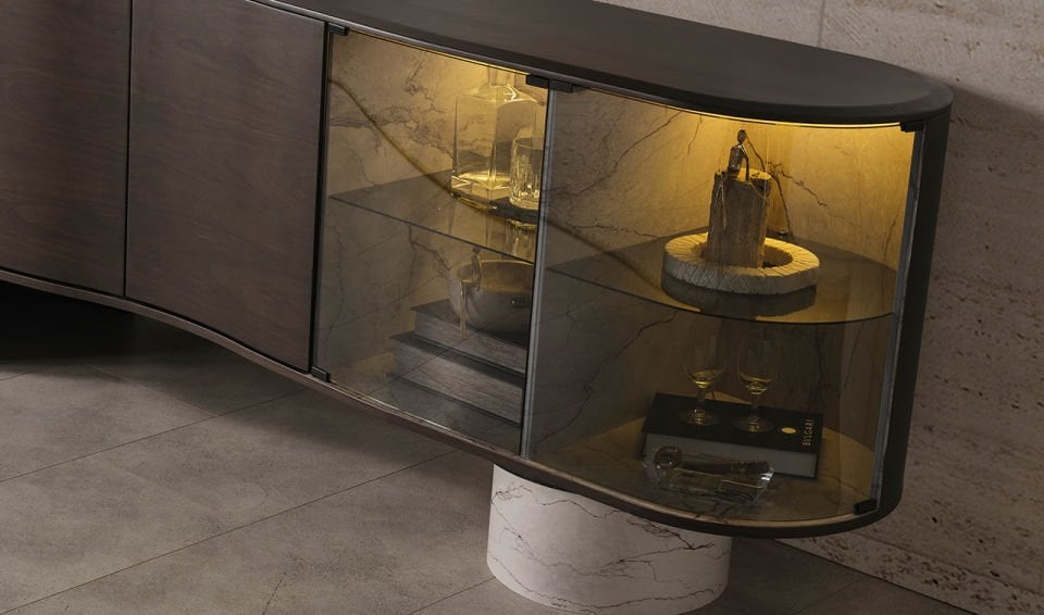 Tesla Ceviz Yemek Odası Takımı