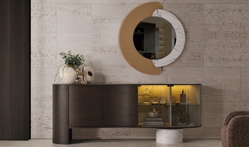 Tesla Ceviz Yemek Odası Takımı