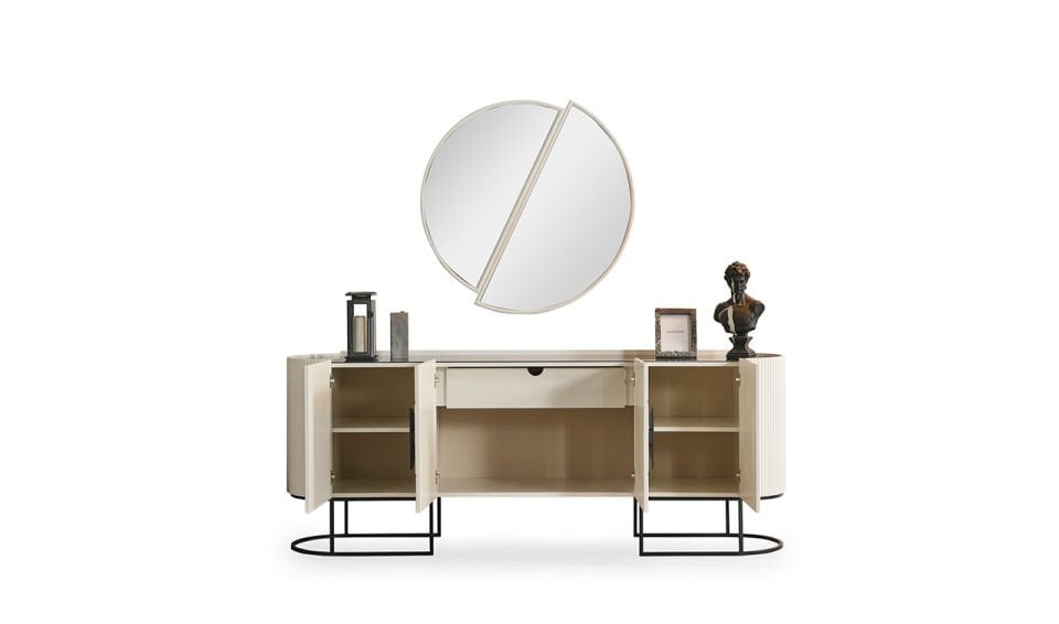 Gucci Yemek Odası Takımı - Ekru & Siyah