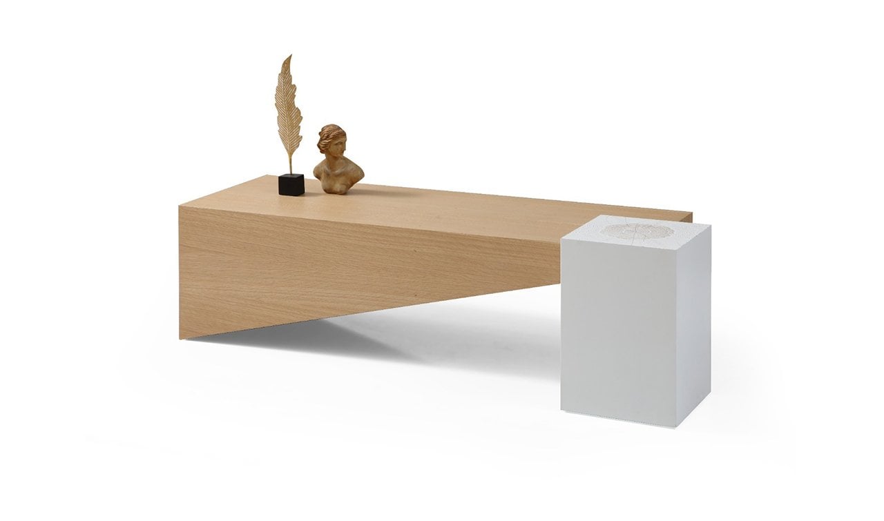 Pablo Asimetrik Ahşap Sehpa