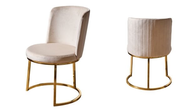 Gucci Luxury Yemek Odası Takımı - Ekru & Gold