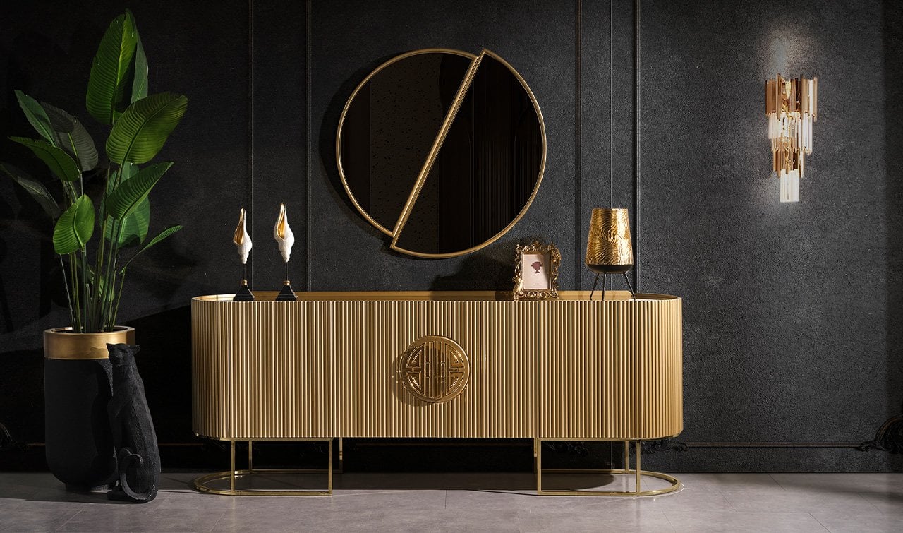 Gucci Luxury Yemek Odası Takımı - Golden