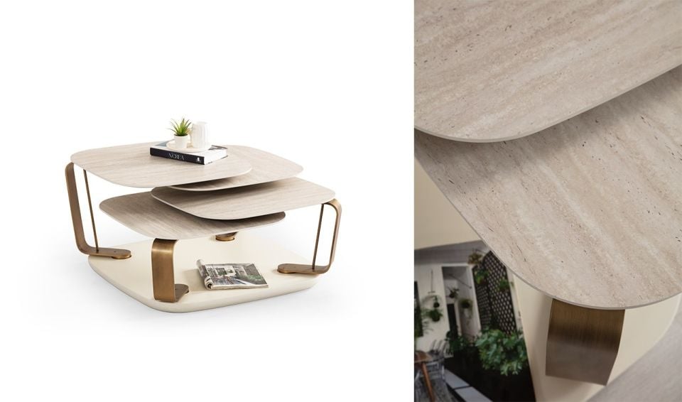 Bentley Orta Sehpa | Traverten