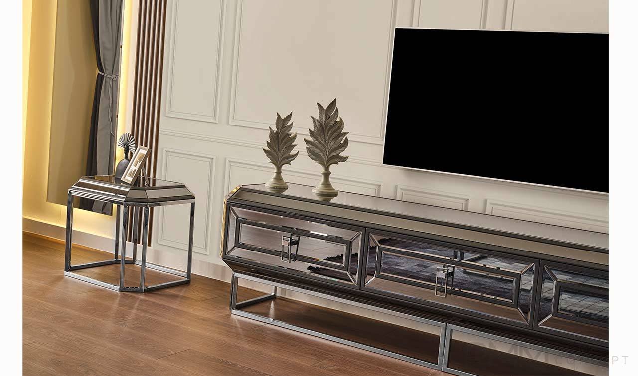 Gucci Luxury Şömineli Tv Ünitesi