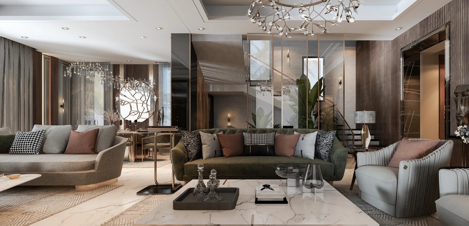 Salon merdiven dekorasyonu