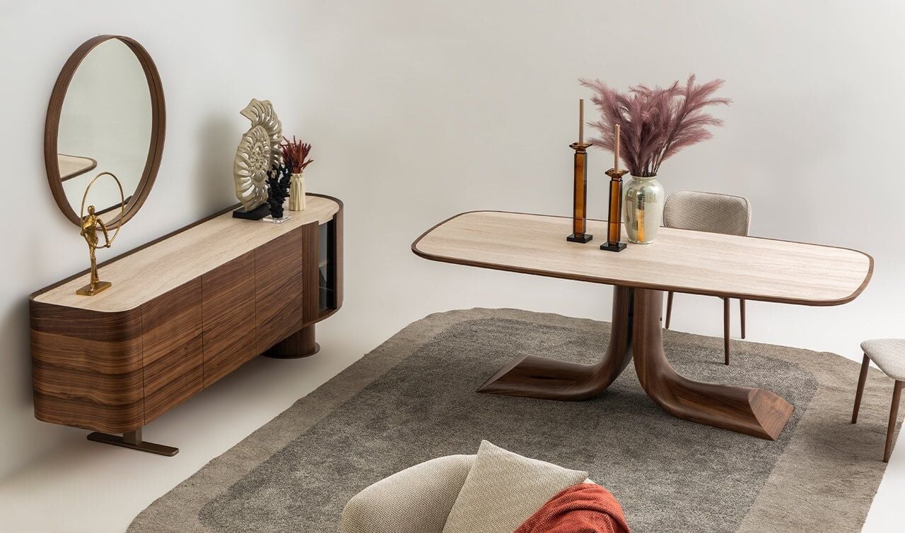 Mobilya Trendlerinde Son Moda Materyaller: Porselen, Traverten ve Gold Detaylar