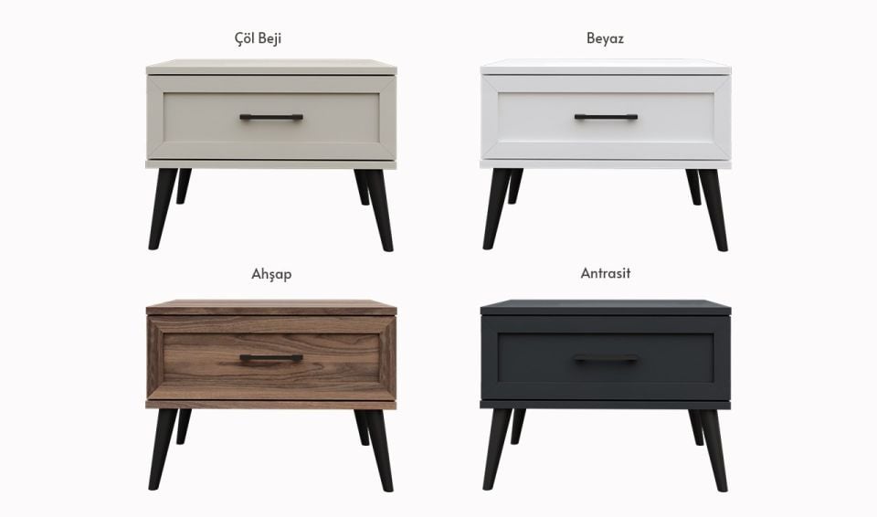 Volante Yatak Odası Takımı - 6 Kapaklı Beyaz