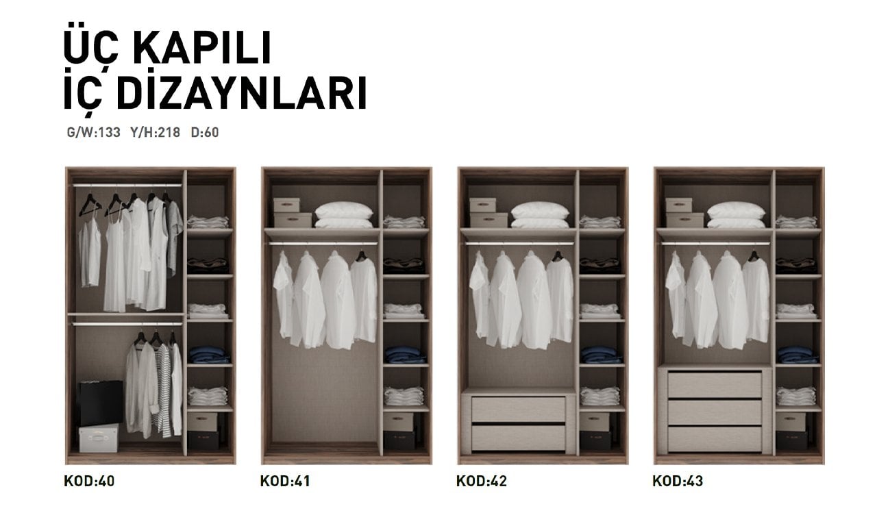 Volante Köşe Dolap Petek 4 Kapaklı Beyaz