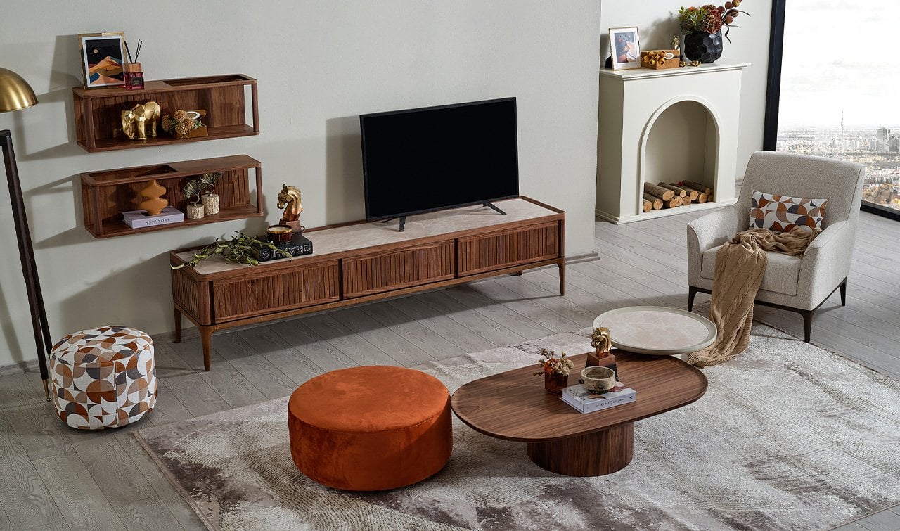 Atlas Tv Ünitesi | Amerikan Cevizi