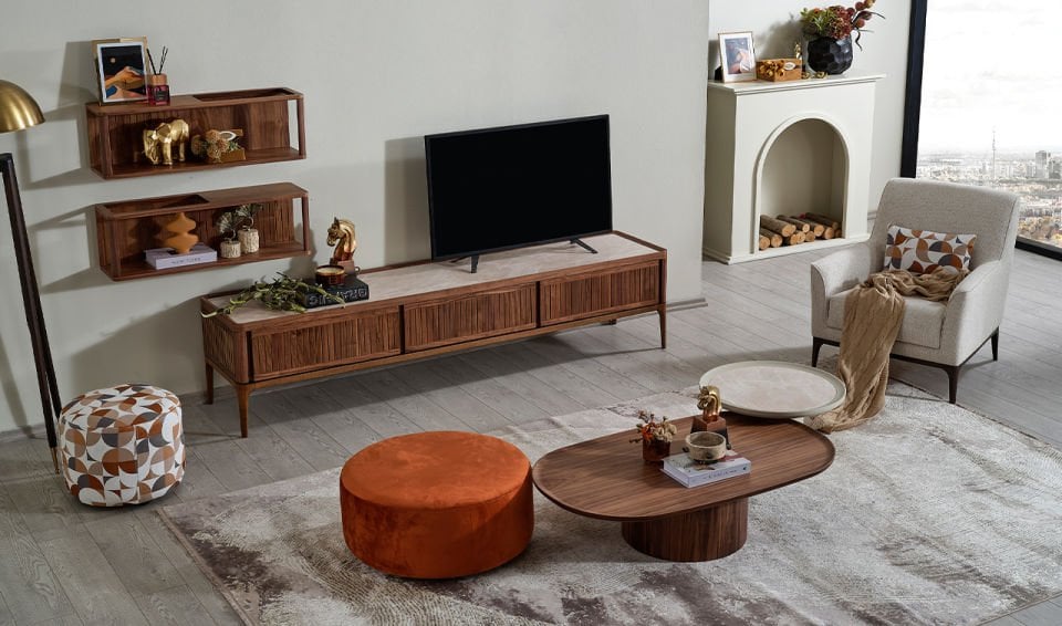 Atlas Tv Ünitesi | Amerikan Cevizi