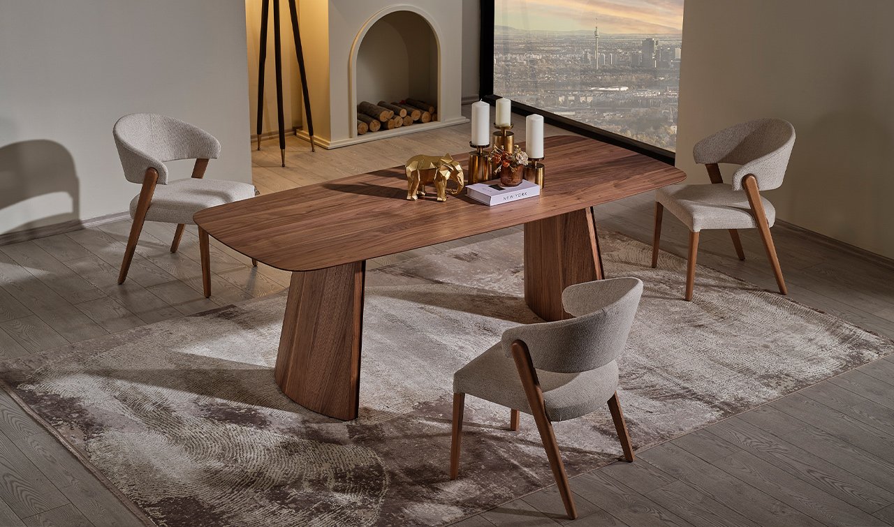 Atlas Yemek Odası Takımı | Amerikan Cevizi