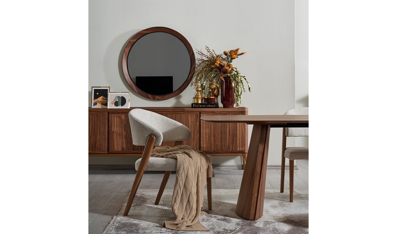 Atlas Yemek Odası Takımı | Amerikan Cevizi