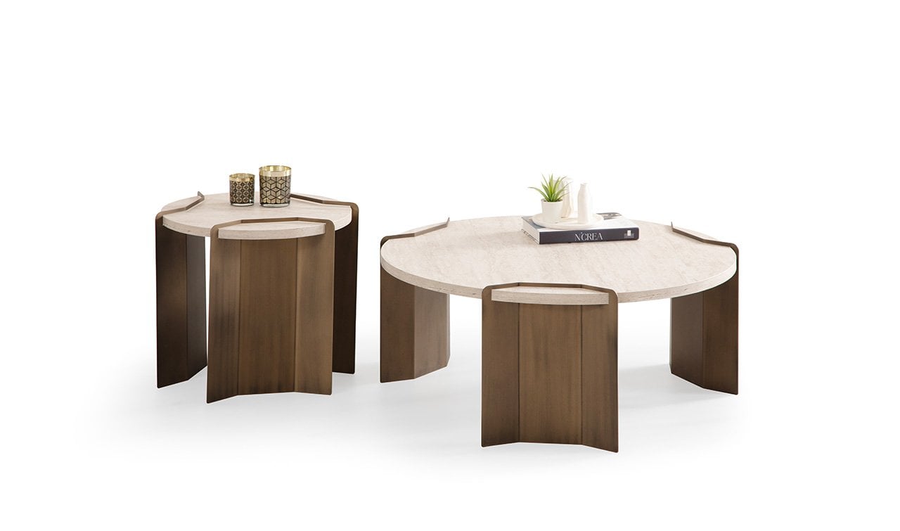 Molly İkili Orta Sehpa | Traverten