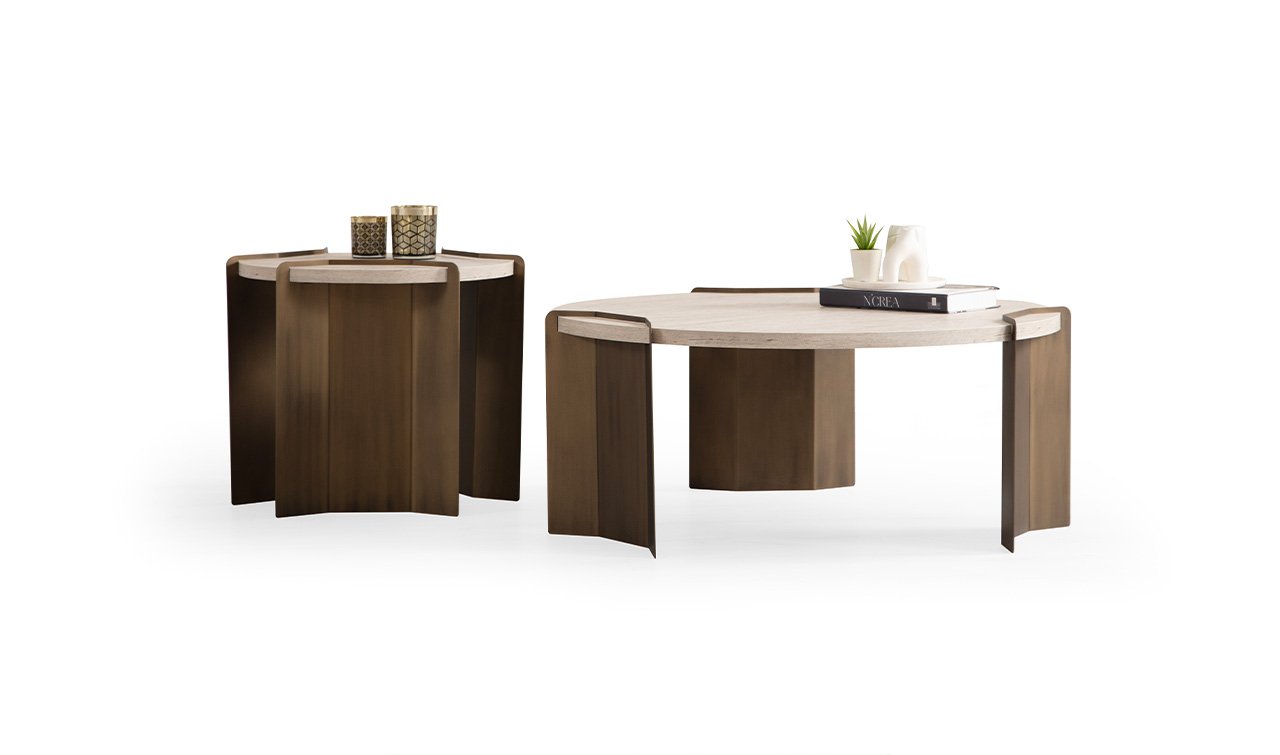 Molly İkili Orta Sehpa | Traverten