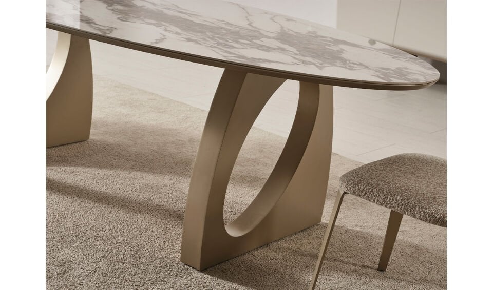 Seramik Yemek Masası Vizon Ayak