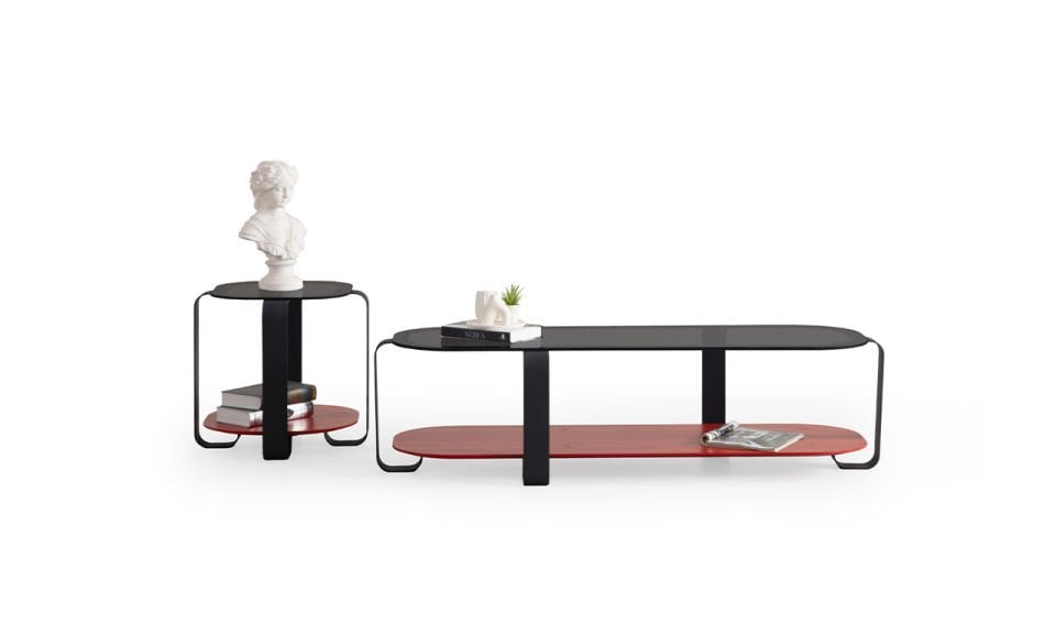 Royal İkili Orta Sehpa | Kırmızı