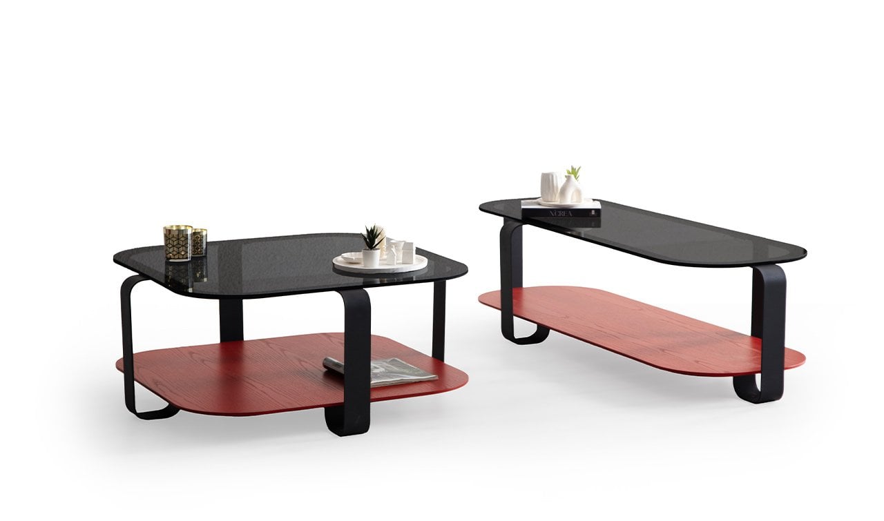 Royal İkili Orta Sehpa | Kırmızı