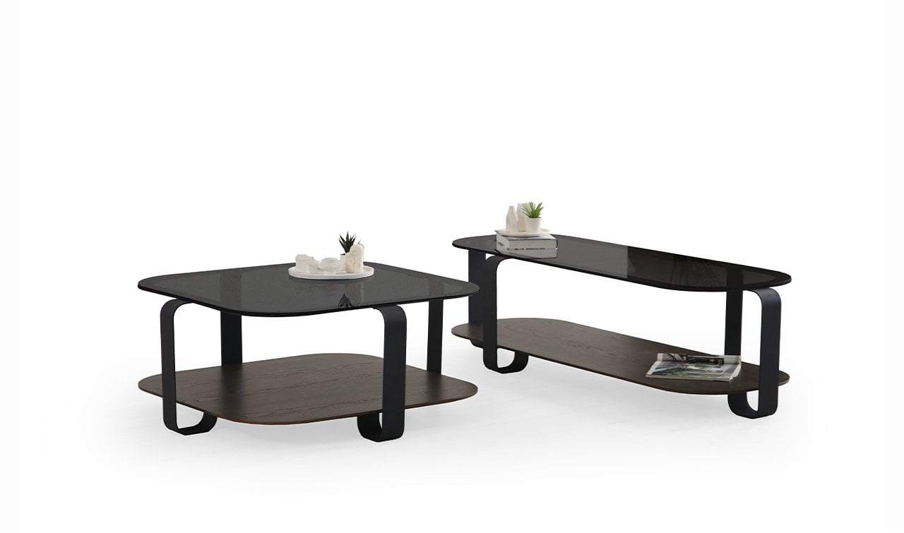 Royal İkili Orta Sehpa | Siyah