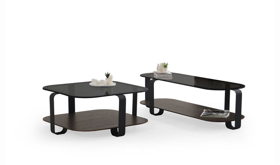 Royal İkili Orta Sehpa | Siyah