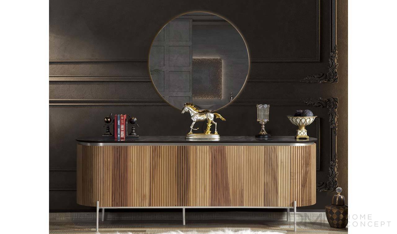 Tesla Yemek Odası Takımı | Ceviz Gümüş