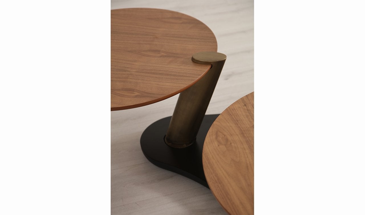 Trio Amerikan Ceviz Orta Sehpa