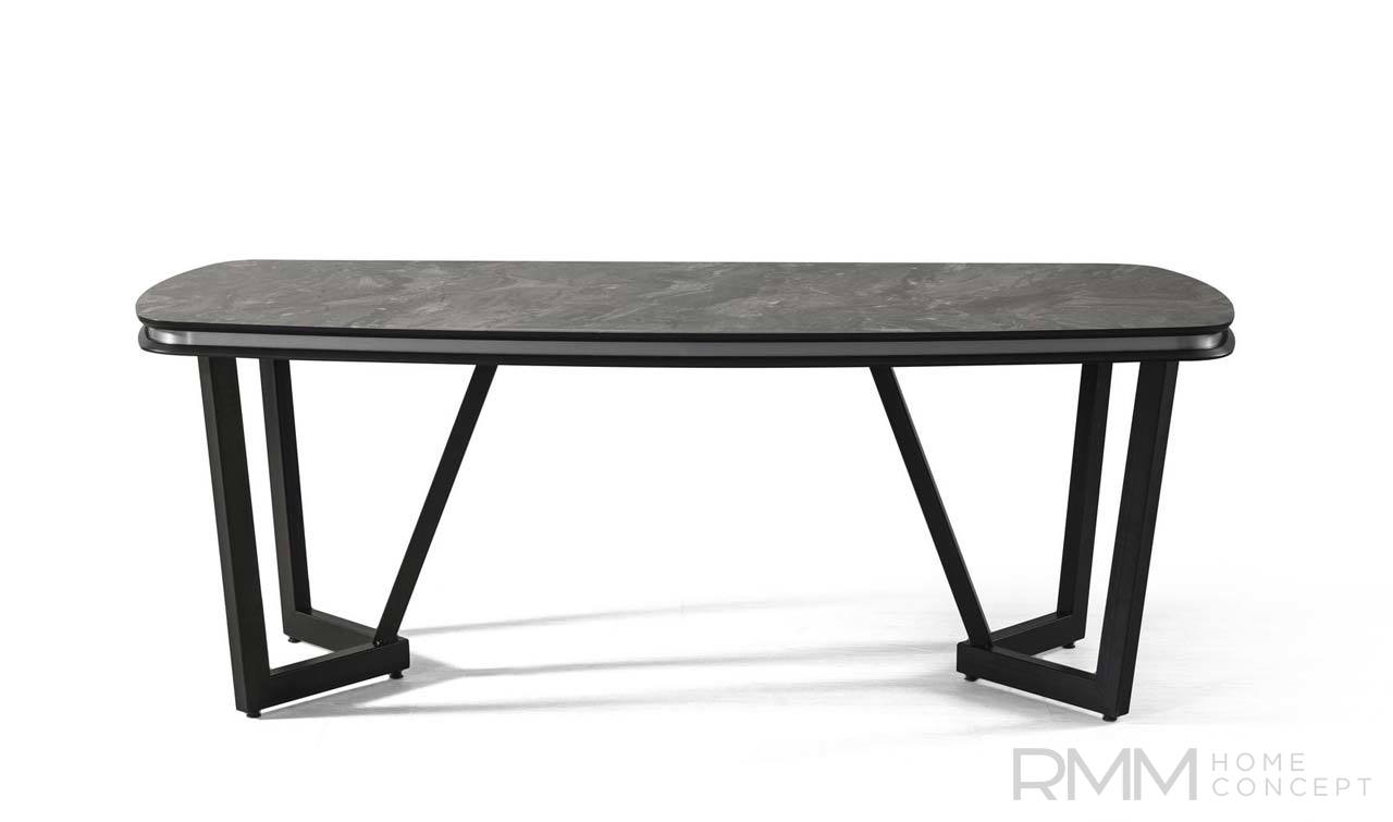 Tesla Siyah Gümüş Yemek Odası Takımı