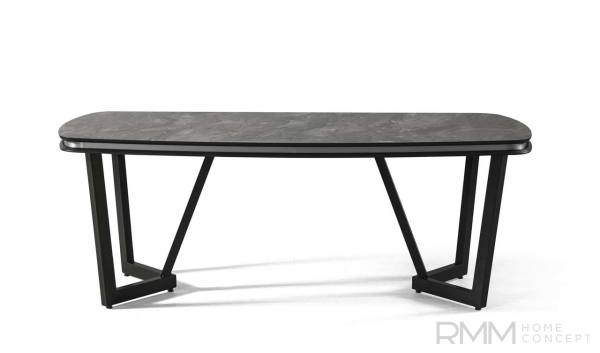 Tesla Siyah Gümüş Yemek Odası Takımı