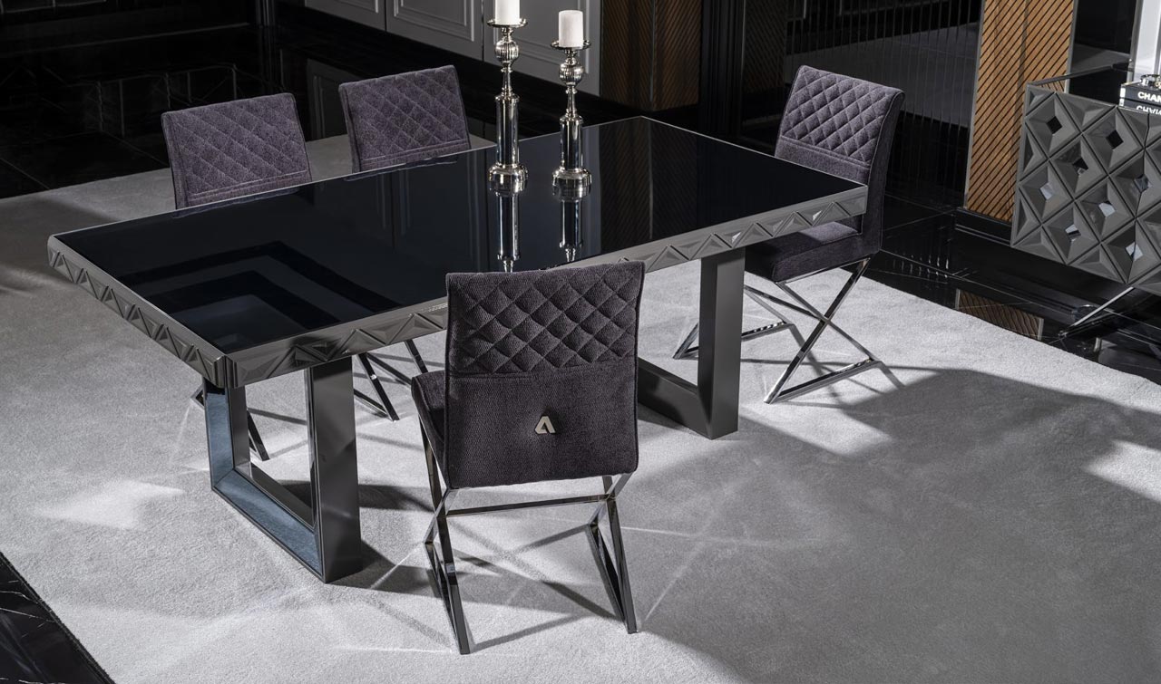 Viona Gri Yemek Odası Takımı