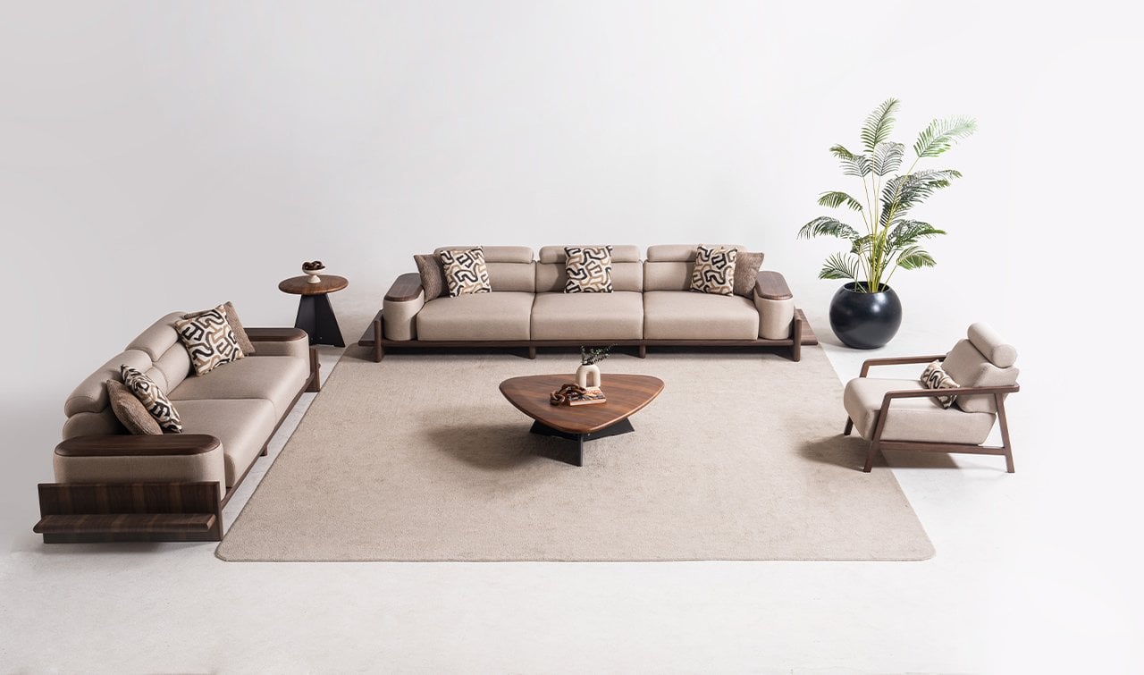 Hisar Koltuk Takımı | Ahşap Kol