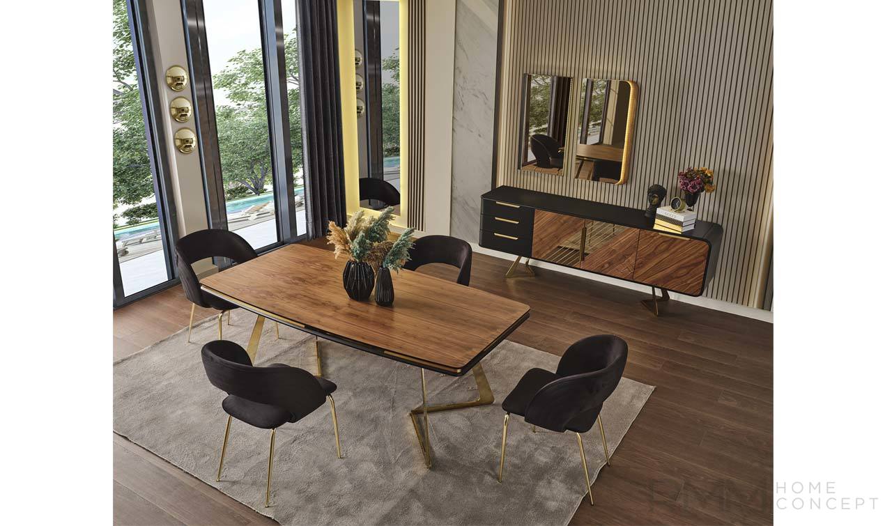 Godiva Siyah Yemek Odası Takımı Konsol