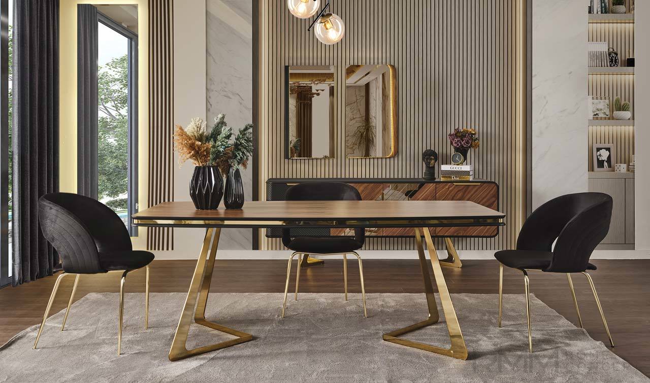 Godiva Siyah Yemek Odası Takımı Konsol