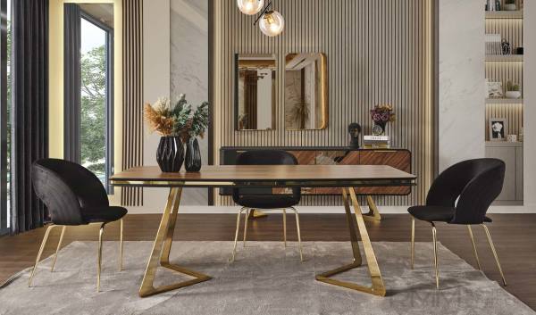 Godiva Siyah Yemek Odası Takımı Konsol