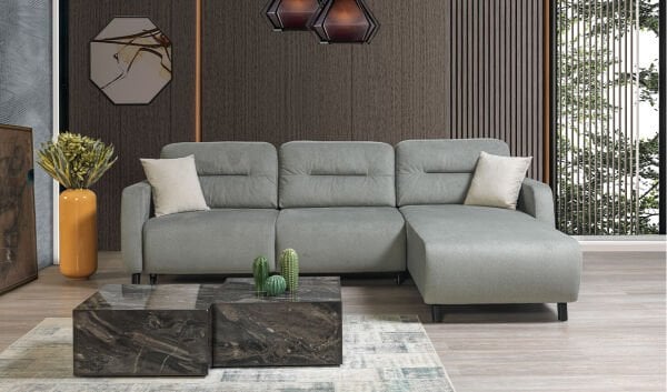 Paris Yataklı Köşe Koltuk - Gri