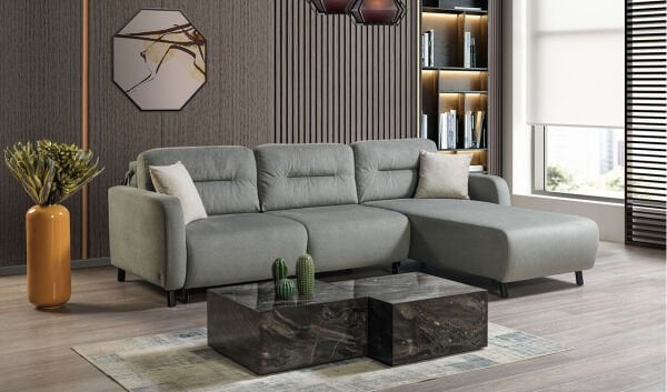 Paris Yataklı Köşe Koltuk - Gri